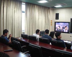 湖北省委保密局65平米视频会议室灯光